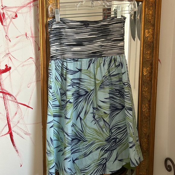 Roxy Blue and White Patterned Mini Summer Dress M - Picture 12 of 16